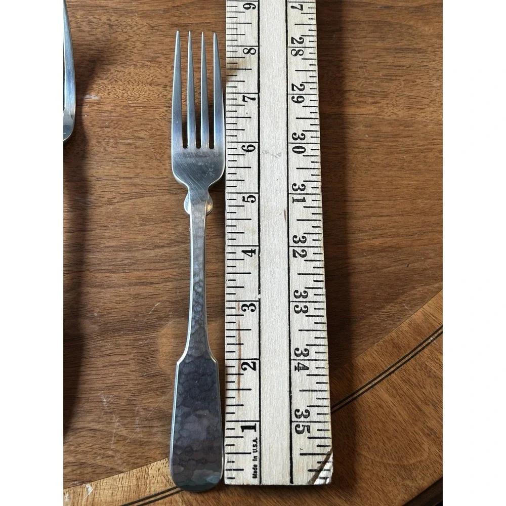 8- Towle 18/8 Stainless Germany Flatware Hammersmith Dinner Forks 8 1/4